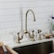 Kingston Brass Bridge Kitchen Faucet with Brass Sprayer, Antique Brass KS7793PLBS - alternate 3
